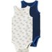 LUPILU Bodies, 2 pièces, qualité mesh légère. (Blanc/bleu, 62-68)