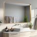 Sans marque Miroir mural doré élégant 75 x 100 cm
