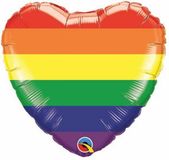 Folat Qualatex Folieballon Hart Pride Regenboog 46 cm