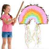 sarcia.eu VICREG SPÓŁKA Z OGRANICZONĄ ODPOWIEDZIALNOŚCIĄ Regenboog Kleurrijke PINATA verjaardag, piñata voor kinderen voor verjaardag om kapot te slaan 30x8 cm