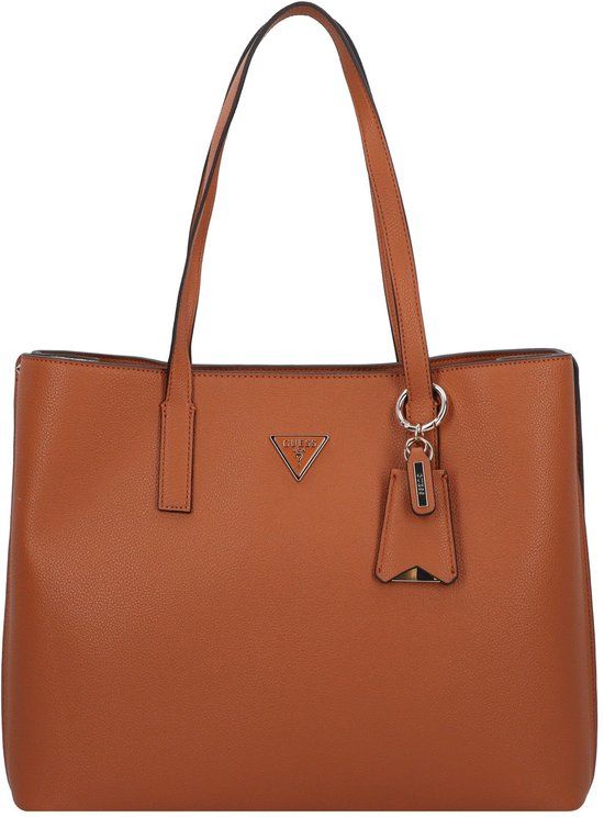 GUESS Meridian II Girlfriend Tote Cognac Lichtbruin Schoudertas