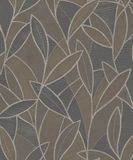 Allure Moderne Bladeren Behang Vliesbehang Wanddecoratie Bruin 0,53 x 10,05 M
