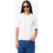 Lacoste Regular Fit T-Shirt ronde hals wit, Effen