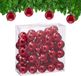 Relaxdays Kerstballen set van 50 - Ø 6 cm - glanzend - kunststof - rood