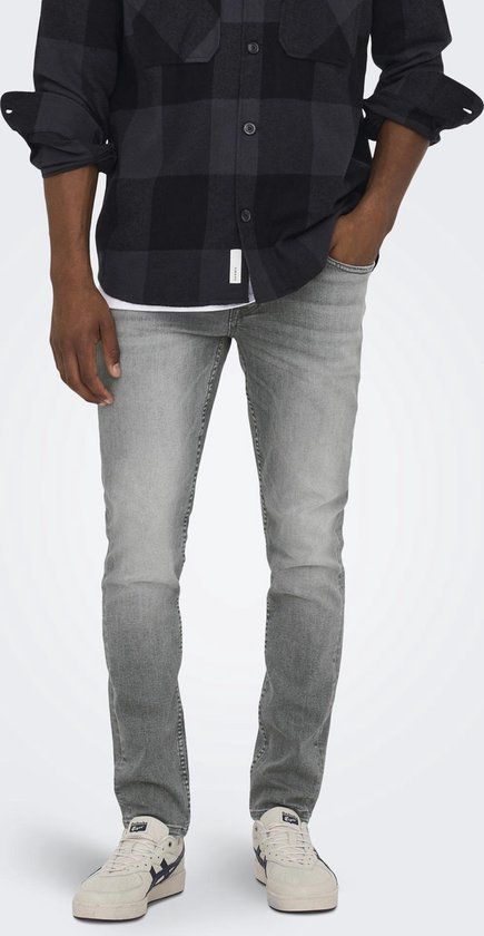 ONLY & SONS ONSLOOM Slim Fit Jeans - Grey Denim - Men's W29/L34
