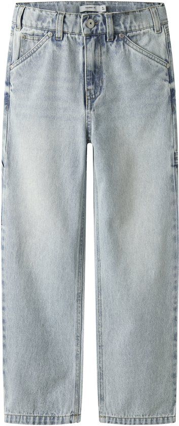 NAME IT - NKMRYAN STRAIGHT JEANS CARP 4525-IM NOOS - Jongens - Jeans - Katoen - 100% Katoen - Enkelhoogte - Kinderen - Straight Fit - Mannen - Light Blue Denim - Maat 128
