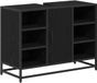 vidaXL Badkamerkast Zwart Eiken 80 x 33 x 60 cm