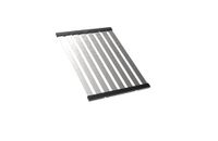 Villeroy & Boch Afdruiprooster keukenaccessoires, opvouwbare en afneembare afdruipmat boven de gootsteen, afdruiprek van aluminium, hoekig, metalen look