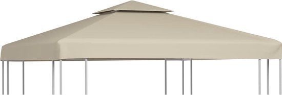 vidaXL Vervangend tentdoek prieel 3x3 m beige
