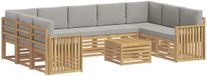vidaXL Tuinset met 10 stuks, wit en lichtgrijs, polyester