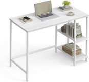 VASAGLE - computerbureau - kantoorbureau - 100 x 50 x 76 cm - wit - metalen frame