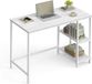 VASAGLE - computerbureau - kantoorbureau - 100 x 50 x 76 cm - wit - metalen frame
