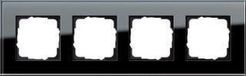 Gira Esprit Afdekraam schakelmateriaal - 021405 - Zwart - 4-voudig frame