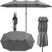 Merkloos Parasol 3-kops Grijs – Extra brede overspanning
