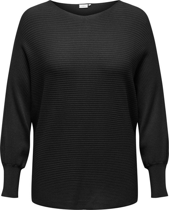 ONLY Carmakoma CARNEW ADALINE L/S Pullover Knt Women's Sweater - Size L-50/52 - Black