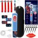 Oral-B Vitality D103 Spiderman brosse à dents électrique + 4 brosses de remplacement, capuchon de protection, compte-gouttes, cure-dent, étui noir