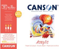 CANSON Acrylpapier, 400 g/m², vellen, 38 x 46 cm, natuurlijk wit, 10 vellen