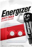 Energizer 357/303 Zilveroxide Knoopcel Batterij Blister 2 Stuks