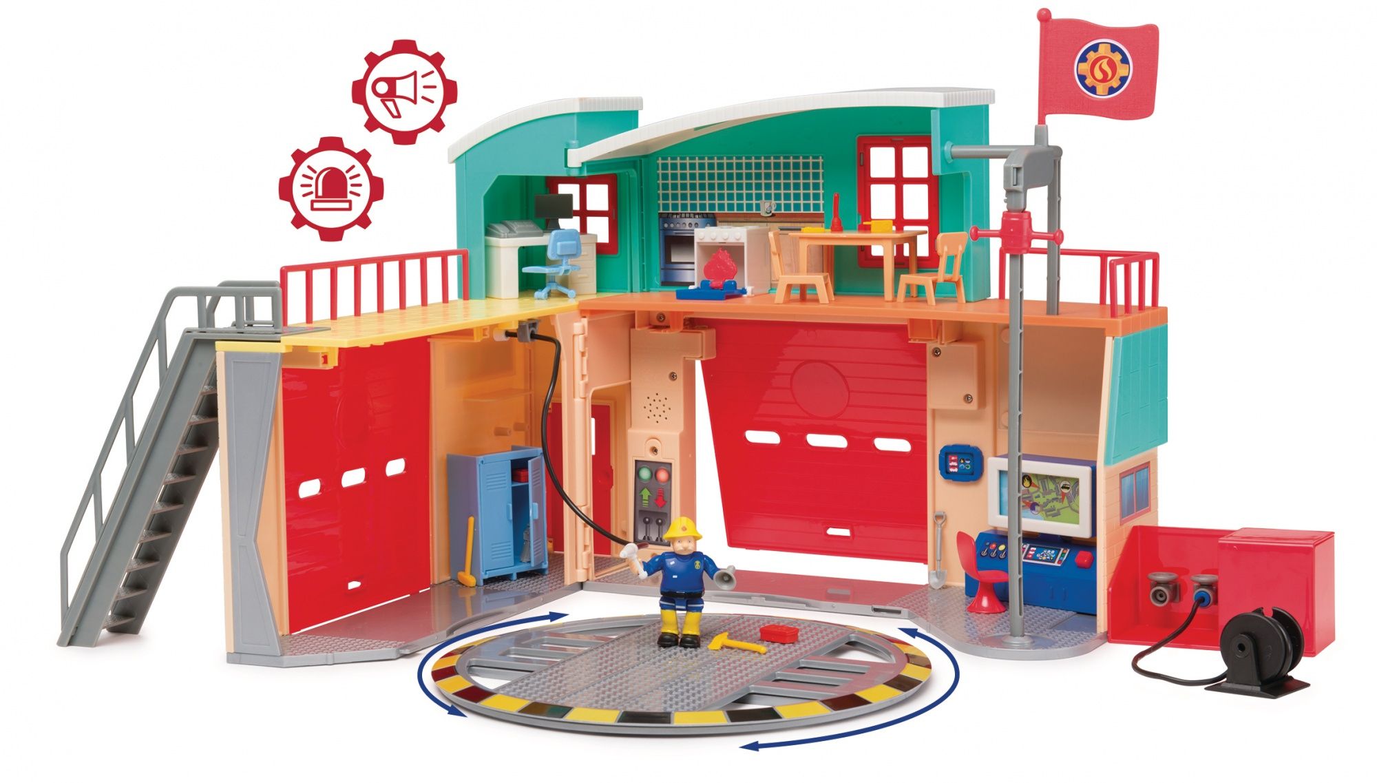 Smoby Fireman Sam Brandweerkazerne Ponty Pandy Playset - Verzamelfiguur - 3+ jaar