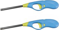 Flame Classics Edco Eindhoven Bv BBQ/keuken aanstekers - 2 stuks - lange steel - 26 cm - blauw