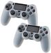 Playstation 4 Manette en silicone – Housse de protection – Transparent/Blanc – 2 pièces – CHPN