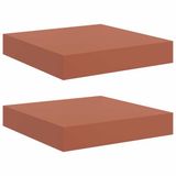vidaXL Wandplank - Rood - 23 x 23,5 x 3,8 cm - Bewerkt hout
