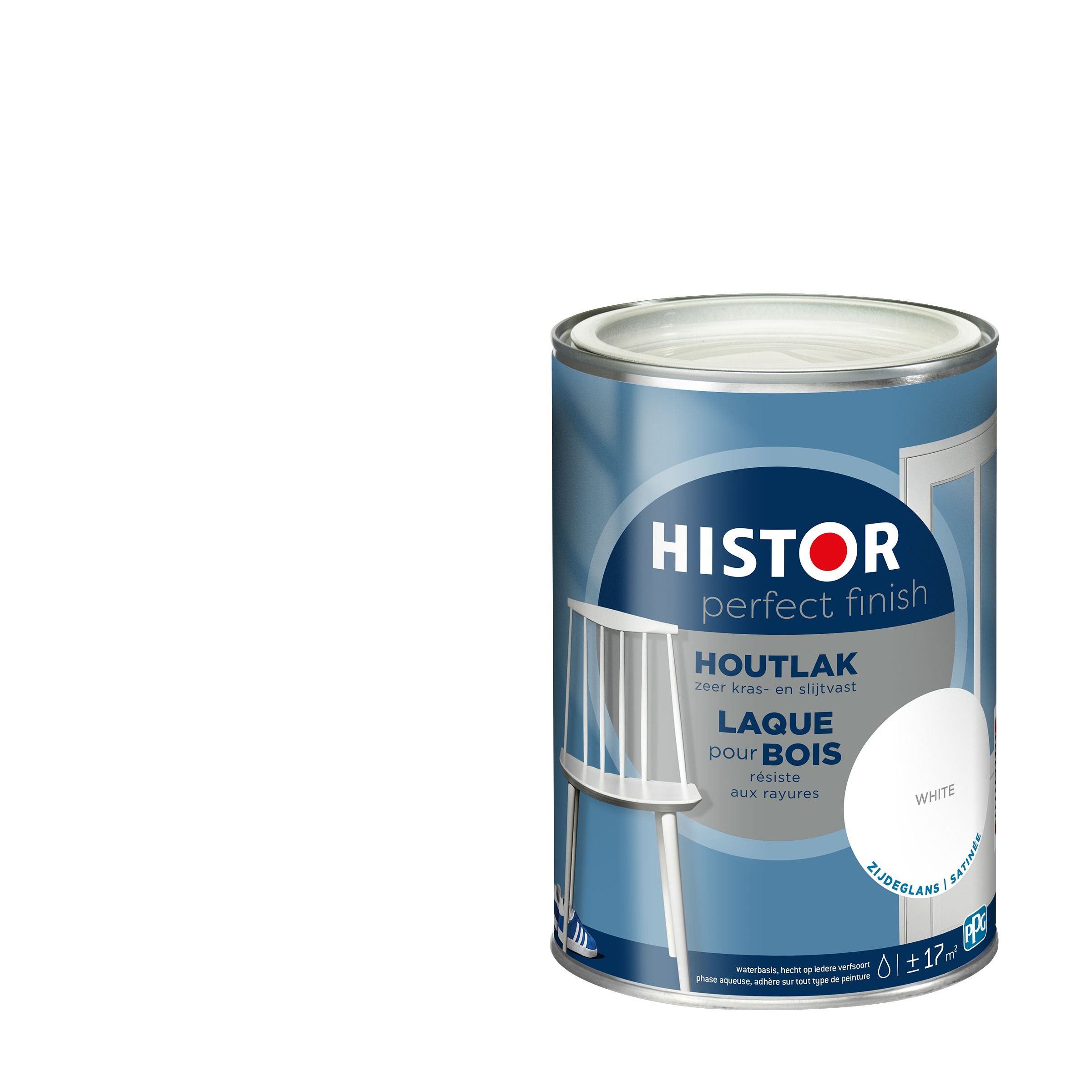 Histor Perfect Finish houtlak 7000 wit zijdeglans 1.25 liter