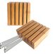 Support à couteaux en bambou - 5 fentes - 9 x 9 x 4 cm - Bloc à couteaux pour tiroir