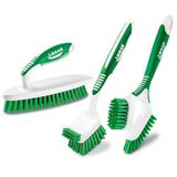 Libman Heavy Duty schrobborstelset | Reinigingsborstels voor huishoudelijk gebruik | Tub Scrubber | Easy Grip Scrub Brush | Big Job Keukenborstel | Dubbelzijdige tegel- en voegborstel | 3