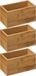 5Five Opberg/sorteer/lade verdelers bakjes - 3x stuks - bamboe hout - 18 x 9 x 9.5 cm