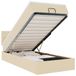 vidaXL Lit plateforme avec matelas et éclairage LED, crème, 120x200 cm, rembourré