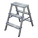 Facal - Chelle En Fil D'Aluminium À Double Montée - 3 Marches Cm.46x16,5x62h Kg.3 (fi-3)