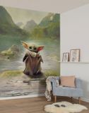 Komar Fotobehang - Star Wars The Mandalorian Grogu Landscape 200x250cm - Vliesbehang
