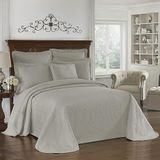 Historic Charleston King Charles moderne boerderij bloemen matelasse bedspreiding, kingsize/kalking, grijs