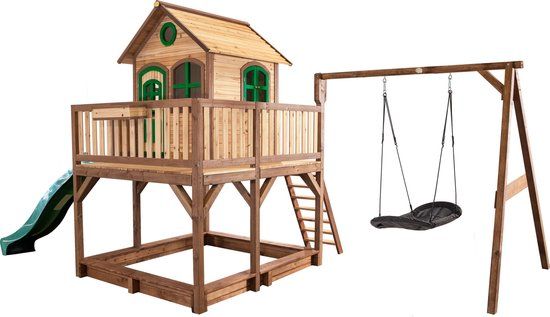 AXI Classic Liam Speelhuis met Roxy Nestschommel - Bruin/Groen