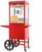 HENDI Machine à pop-corn rouge 1155 W avec chariot et chambre à pop-corn chauffée