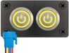 ProRide Interrupteur à pression métallique 12-24V ON-OFF - Panneau encastrable double - 22mm - IP67 - Indicateur LED Jaune