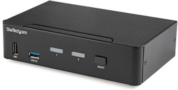 StarTech.com 2 Port DisplayPort KVM Switch, 4K 60Hz, Single Display, Dual Port UHD DP 1.2 USB KVM Switch met Geïntegreerde USB 3.0 Hub & Audio, Dell HP Apple Lenovo, TAA Compliant