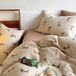 TRANKIELO® - Ensemble de literie 155x220 cm – Microfibre – Motif teckel marron clair – Inclut une taie d'oreiller 80x80 cm