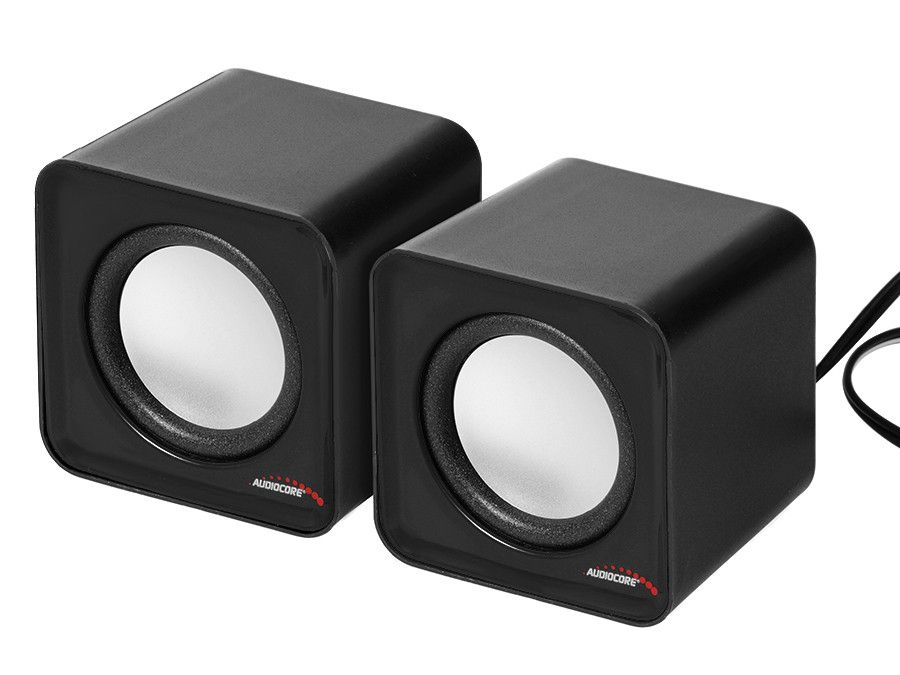 Audiocore AC870 B - 2-weg PC Speakers - 3W - Zwart/Grijs