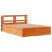 VidaXL Massief houten bed met hoofdeinde, wasbruin, 120x200 cm, van grenenhout