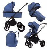 BabyLux® Kinderwagen 2in1 CASTOR, Opvouwbare Lichtgewicht Kinderwagenset Incl. Reiswieg, Buggy Sportzitje, Luiertas En Meer Accessoires, 4 Verstelbare Standen, 0-22kg (0-4 Jaar), Uv-Bescherming 50+