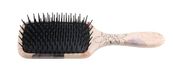 Lombard Cutlery Houten Paddle Haarborstel voor Vrouwen met Antistatische Borstel (Zwarte Bloem)