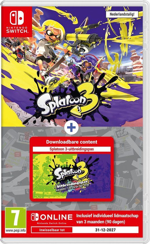 Splatoon 3 Bundel - Inkopolis / De Toren der Orde DLC - Uitbreidingspas - Nintendo Switch Online 3 maanden