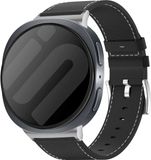 Strap-it Leren Bandje Zwart – Stijlvol, Comfortabel & Duurzaam geschikt voor Samsung Galaxy Watch 9 (40/44mm) / Watch 8 (40/44mm) / 8 Classic (46mm)