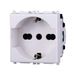 Elektronova Schuko stopcontact 2P+T 10/16A 250V wit compatibel Vimar Plana 2102