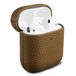 Accezz Echt Leren Case - Hoesje geschikt voor AirPods 1 / 2 - Taupe
