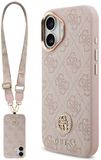 Guess - Hardcase 4G Strass Logo & Big Strap (GUHMP17SP4G4DCSP) - iPhone 17 - Rose