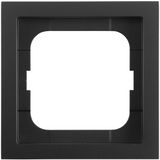 Busch-Jaeger Future Linear afdekraam inbouw - 1-voudig - verticaal/horizontaal - 80 x 80 x 11 mm - zwart
