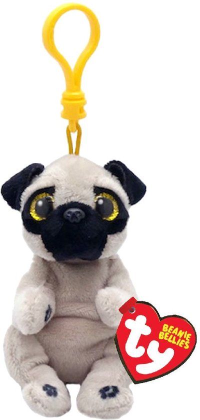 Ty Beanie Babies Bellies Clip Izzy Dog 10cm - Light Brown Plush Toy